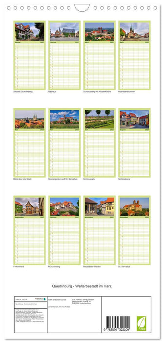 Quedlinburg - Welterbestadt im Harz (CALVENDO Familienplaner 2027)