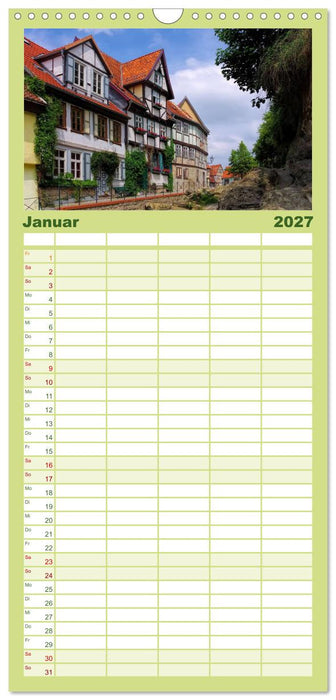 Quedlinburg - Welterbestadt im Harz (CALVENDO Familienplaner 2027)