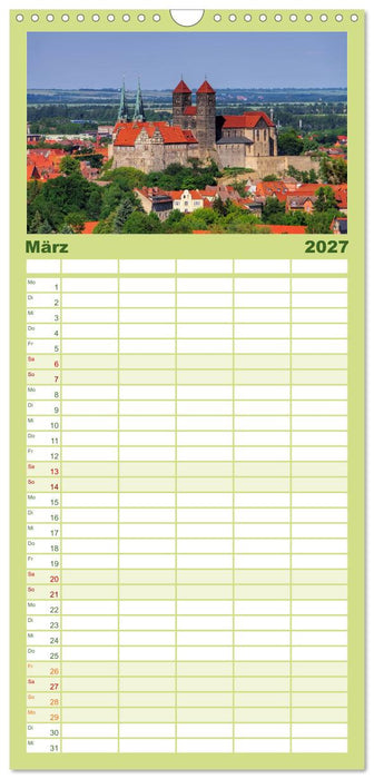 Quedlinburg - Welterbestadt im Harz (CALVENDO Familienplaner 2027)