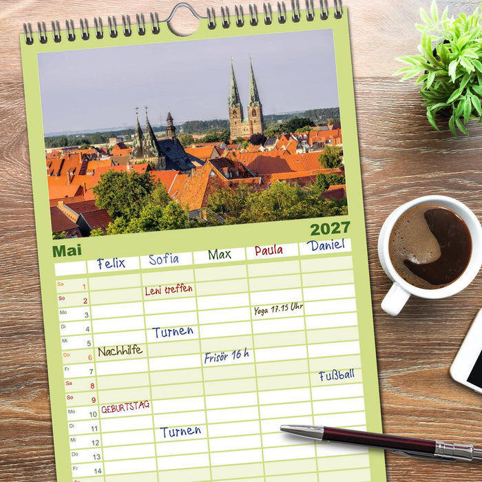 Quedlinburg - Welterbestadt im Harz (CALVENDO Familienplaner 2027)