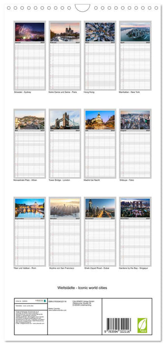 Weltstädte - Iconic world cities (CALVENDO Familienplaner 2027)