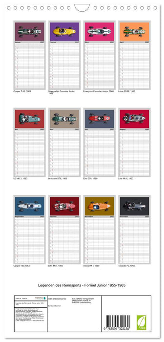 Legenden des Rennsports - Formel Junior 1955-1965 (CALVENDO Familienplaner 2027)