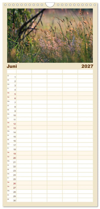 Mein Sehnsuchtsort, die Natur (CALVENDO Familienplaner 2027)