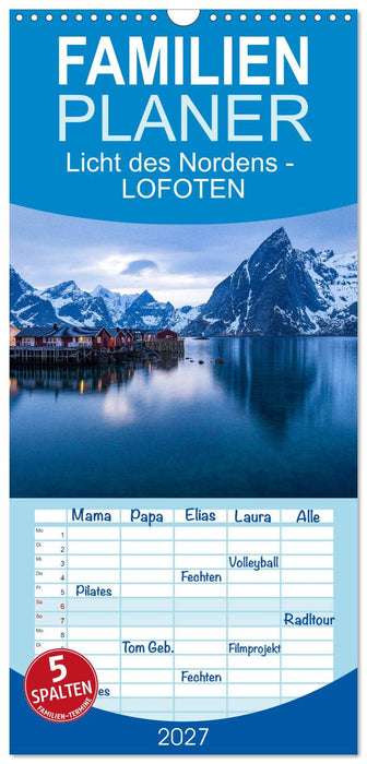 Licht des Nordens - LOFOTEN (CALVENDO Familienplaner 2027)