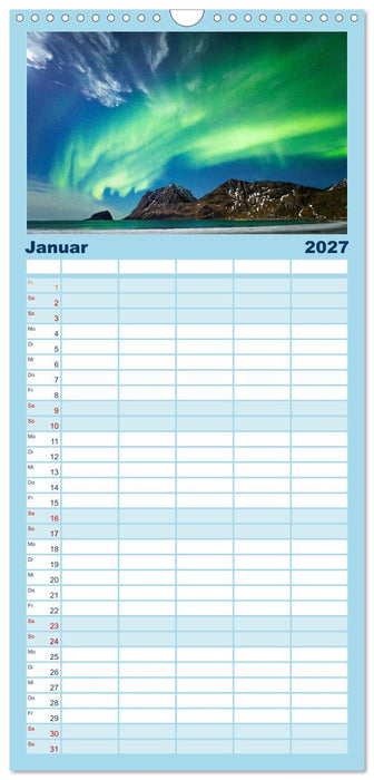 Licht des Nordens - LOFOTEN (CALVENDO Familienplaner 2027)