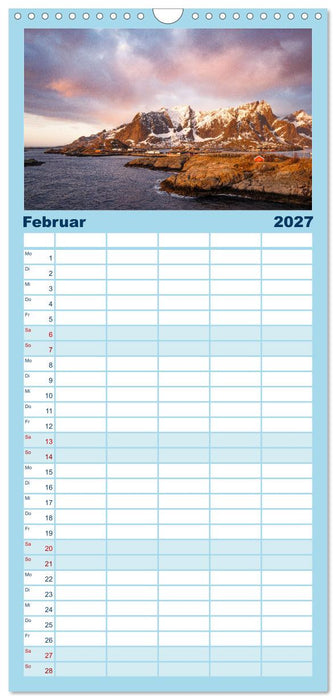 Licht des Nordens - LOFOTEN (CALVENDO Familienplaner 2027)
