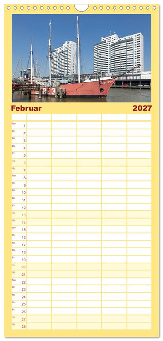 Ansichten von Bremen und Bremerhaven (CALVENDO Familienplaner 2027)
