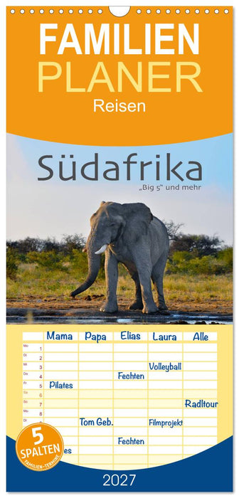 Südafrika - Big 5 und mehr (CALVENDO Familienplaner 2027)