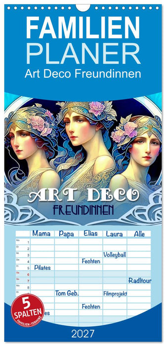 Art Deco Freundinnen (CALVENDO Familienplaner 2027)