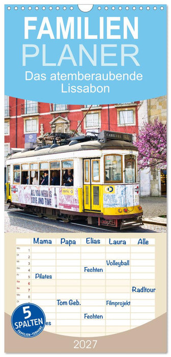 Das atemberaubende Lissabon (CALVENDO Familienplaner 2027)