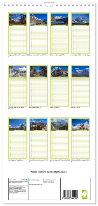 Nepal- Trekking durchs Hochgebirge (CALVENDO Familienplaner 2027)