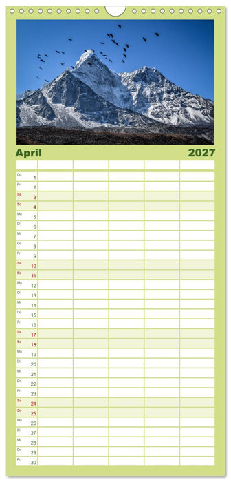 Nepal- Trekking durchs Hochgebirge (CALVENDO Familienplaner 2027)