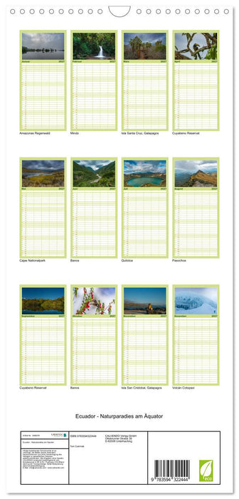Ecuador - Naturparadies am Äquator (CALVENDO Familienplaner 2027)