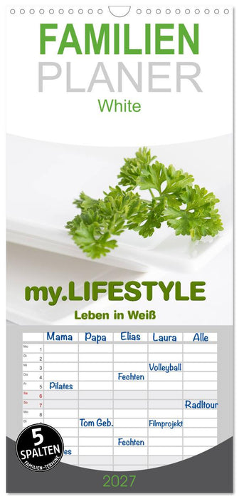 my.LIFESTYLE - Leben in Weiß (CALVENDO Familienplaner 2027)