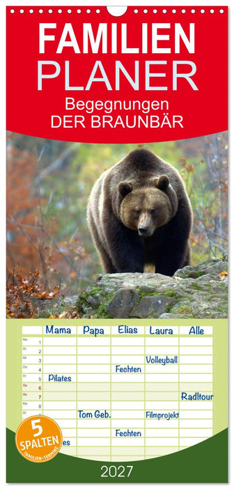 Begegnungen DER BRAUNBÄR (CALVENDO Familienplaner 2027)