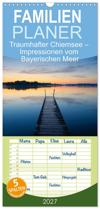 Traumhafter Chiemsee – Impressionen vom Bayerischen Meer (CALVENDO Familienplaner 2027)