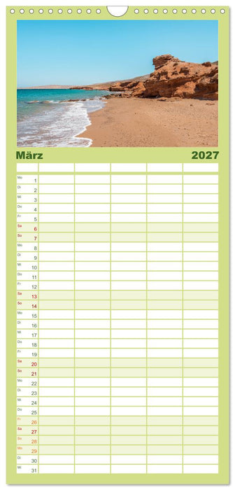 Kreta - Die schönsten Strände (CALVENDO Familienplaner 2027)