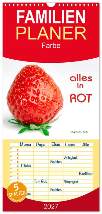 Alles in Rot (CALVENDO Familienplaner 2027)