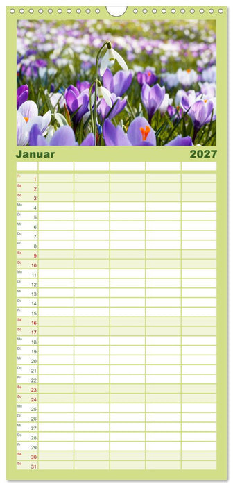 Urlaub im Garten (CALVENDO Familienplaner 2027)