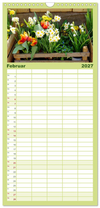 Urlaub im Garten (CALVENDO Familienplaner 2027)