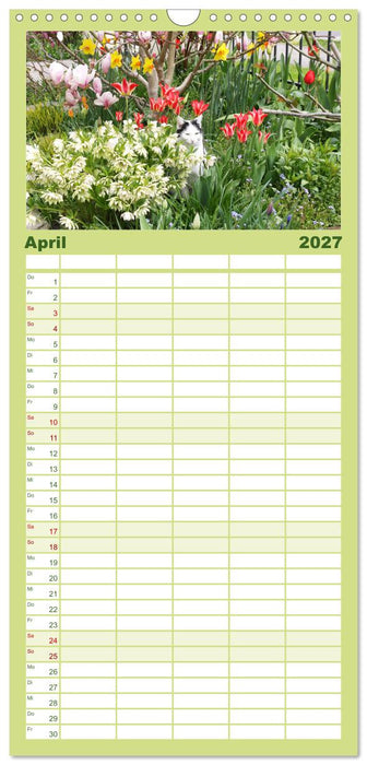 Urlaub im Garten (CALVENDO Familienplaner 2027)