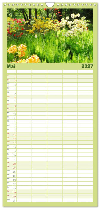 Urlaub im Garten (CALVENDO Familienplaner 2027)