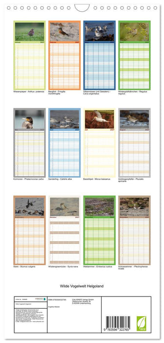 Wilde Vogelwelt Helgoland (CALVENDO Familienplaner 2027)