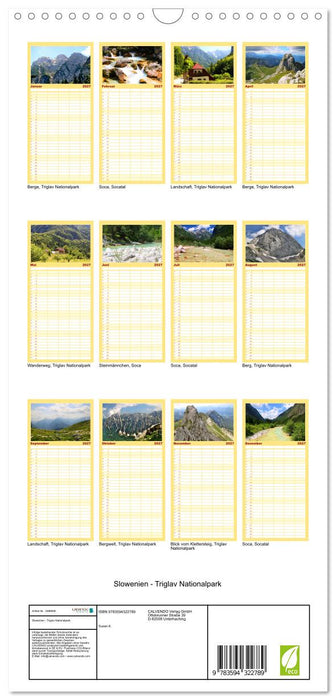 Slowenien - Triglav Nationalpark (CALVENDO Familienplaner 2027)