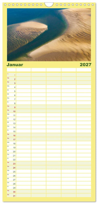 Das Wattenmeer aus der Vogelperspektive (CALVENDO Familienplaner 2027)