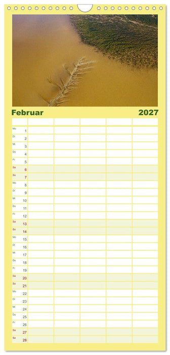 Das Wattenmeer aus der Vogelperspektive (CALVENDO Familienplaner 2027)