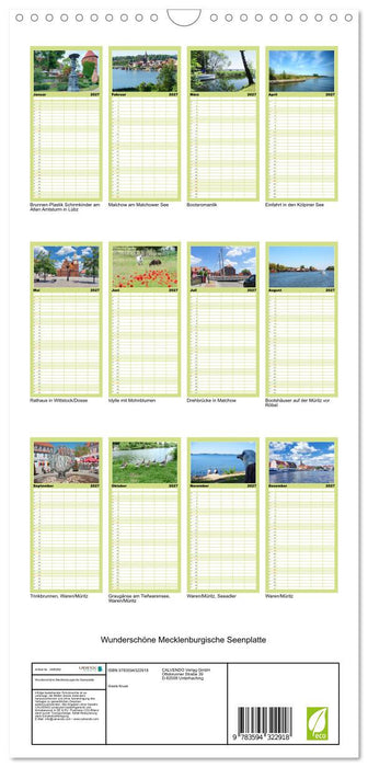 Wunderschöne Mecklenburgische Seenplatte (CALVENDO Familienplaner 2027)