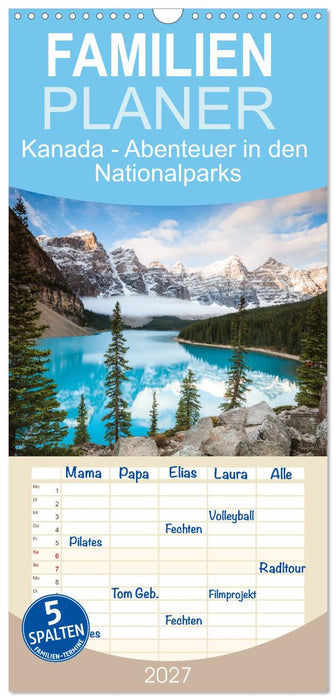 Kanada - Abenteuer in den Nationalparks (CALVENDO Familienplaner 2027)