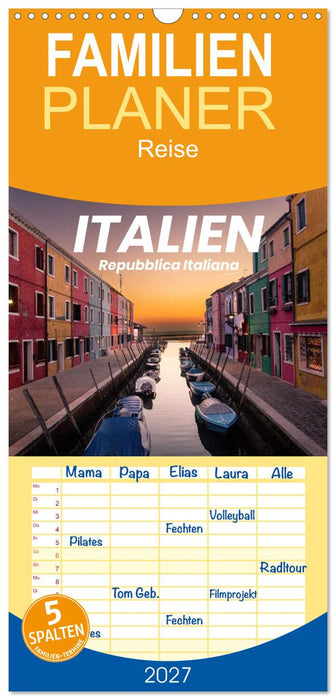 Italien - einzigartige Motive (CALVENDO Familienplaner 2027)