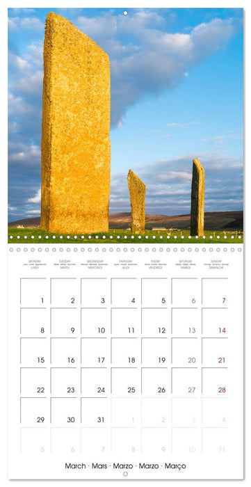 Prehistoric Sites of Northern Scotland (CALVENDO Monthly Calendar 2027)