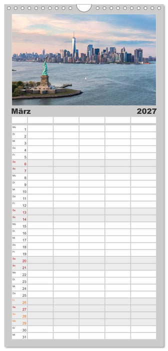 New York City - Atemberaubende Ansichten (CALVENDO Familienplaner 2027)