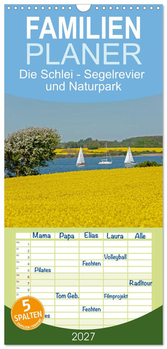 Die Schlei - Segelrevier und Naturpark (CALVENDO Familienplaner 2027)