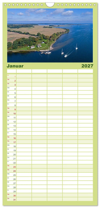 Die Schlei - Segelrevier und Naturpark (CALVENDO Familienplaner 2027)
