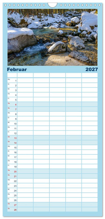 Unterwegs im Bergsteigerdorf Ramsau (CALVENDO Familienplaner 2027)