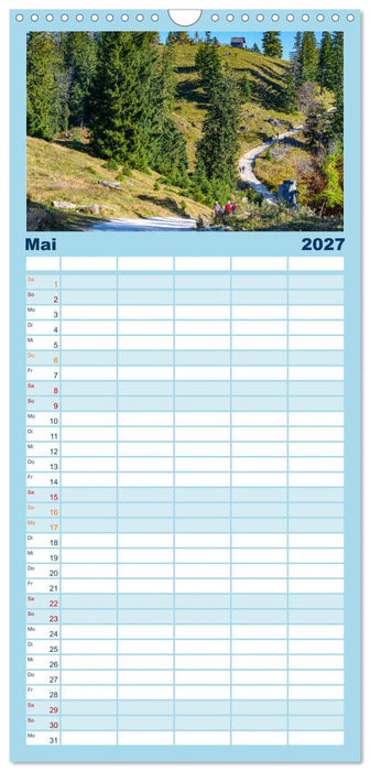 Unterwegs im Bergsteigerdorf Ramsau (CALVENDO Familienplaner 2027)