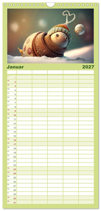 Langsamkeit, die bezaubert. Das Jahr im Zeitlupentempo. (CALVENDO Familienplaner 2027)