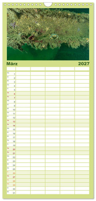 Unter Wasser rund um Fehmarn (CALVENDO Familienplaner 2027)