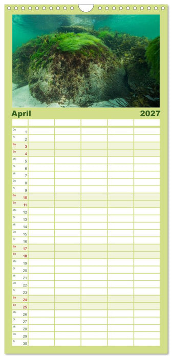 Unter Wasser rund um Fehmarn (CALVENDO Familienplaner 2027)