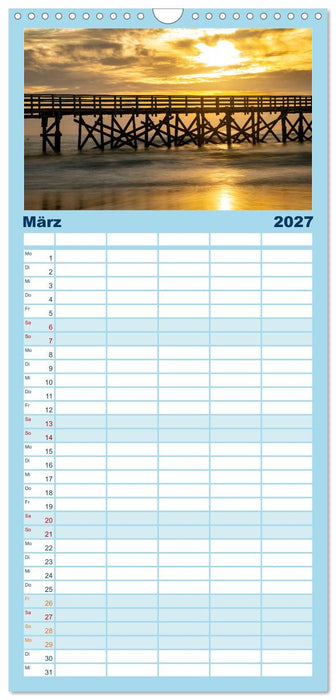 Sankt Peter-Ording: Die raue Schönheit an der Nordsee (CALVENDO Familienplaner 2027)