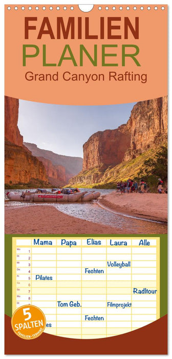 Colorado River Rafting im Grand Canyon (CALVENDO Familienplaner 2027)