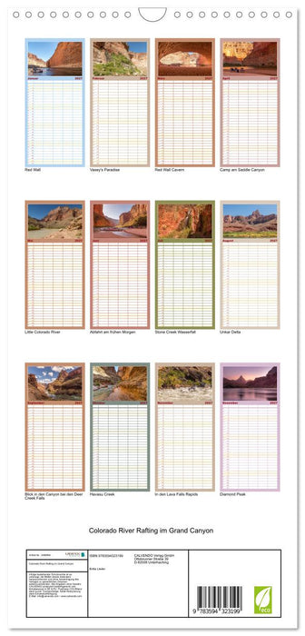 Colorado River Rafting im Grand Canyon (CALVENDO Familienplaner 2027)