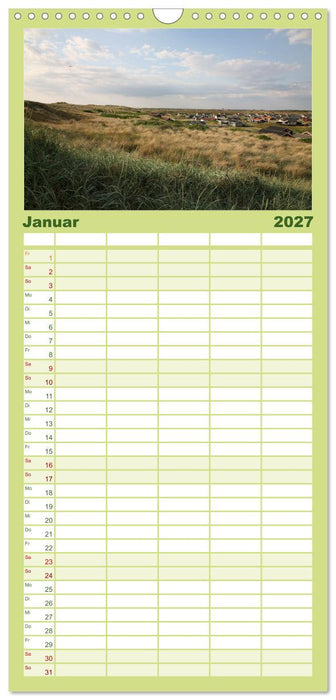 Unterwegs in Dänemark von der Nordsee bis zur Ostsee (CALVENDO Familienplaner 2027)