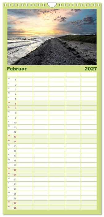 Unterwegs in Dänemark von der Nordsee bis zur Ostsee (CALVENDO Familienplaner 2027)