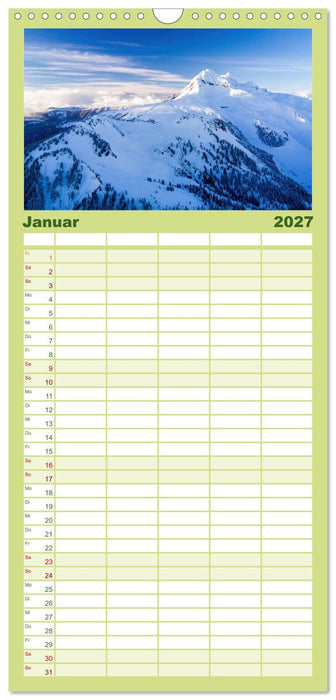 British Columbia - Faszination Kanada (CALVENDO Familienplaner 2027)