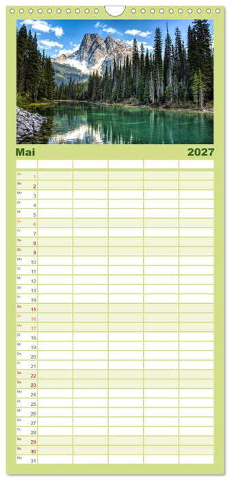 British Columbia - Faszination Kanada (CALVENDO Familienplaner 2027)