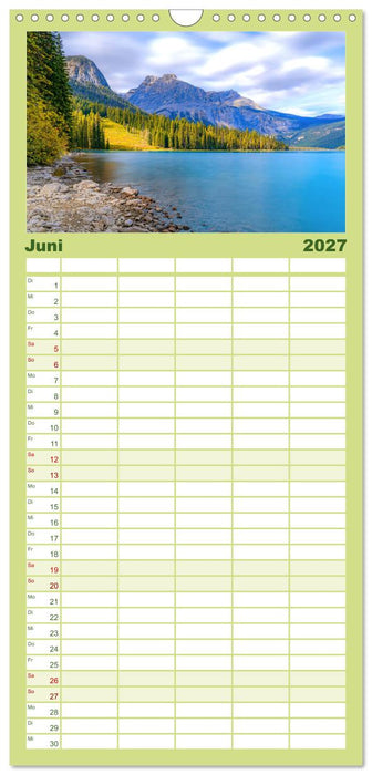 British Columbia - Faszination Kanada (CALVENDO Familienplaner 2027)